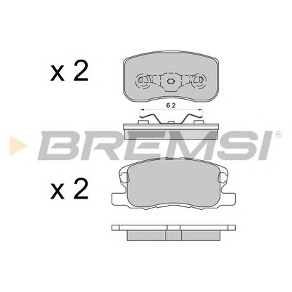 Photo Kit de plaquettes de frein, frein à disque BREMSI BP3578