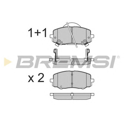 Foto Kit pastiglie freno, Freno a disco BREMSI BP3583