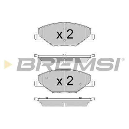 Фото Комплект тормозных колодок, дисковый тормоз BREMSI BP3591