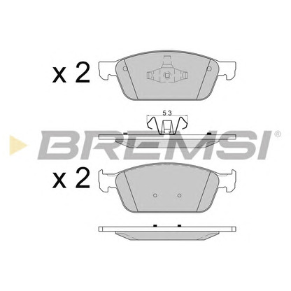 Zdjęcie Zestaw klocków hamulcowych, hamulce tarczowe BREMSI BP3594