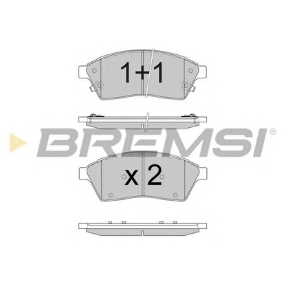 Photo Brake Pad Set, disc brake BREMSI BP3595