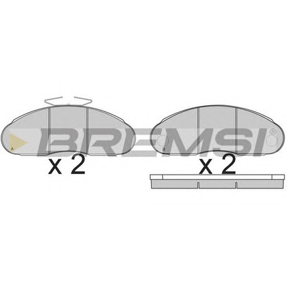 Zdjęcie Zestaw klocków hamulcowych, hamulce tarczowe BREMSI BP7261