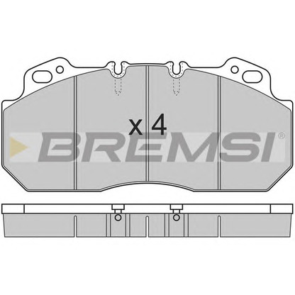 Фото Комплект тормозных колодок, дисковый тормоз BREMSI BP7280