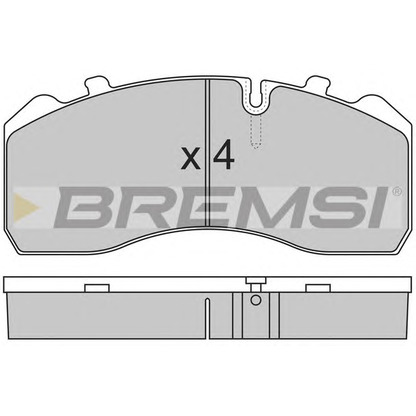 Photo Kit de plaquettes de frein, frein à disque BREMSI BP7284