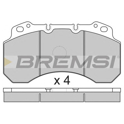 Фото Комплект тормозных колодок, дисковый тормоз BREMSI BP7299