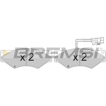 Photo Brake Pad Set, disc brake BREMSI BP7303