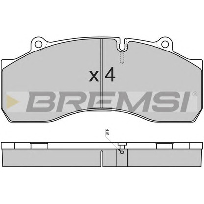 Photo Brake Pad Set, disc brake BREMSI BP7308