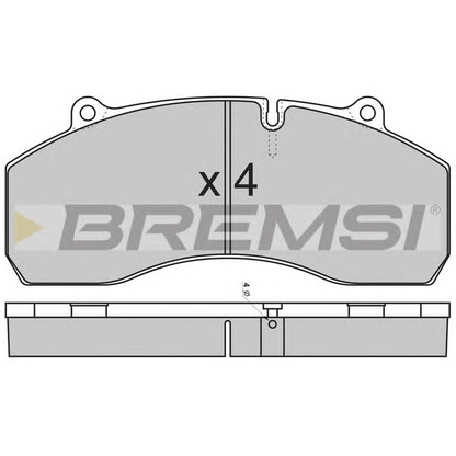 Фото Комплект тормозных колодок, дисковый тормоз BREMSI BP7309