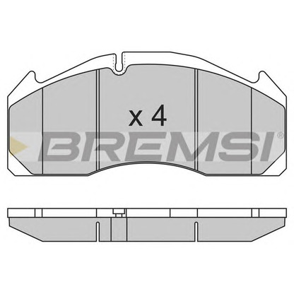 Photo Kit de plaquettes de frein, frein à disque BREMSI BP7317