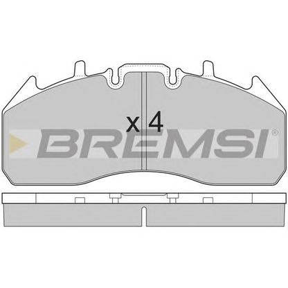 Фото Комплект тормозных колодок, дисковый тормоз BREMSI BP7326