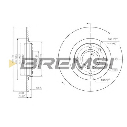 Фото Тормозной диск BREMSI DBA051S