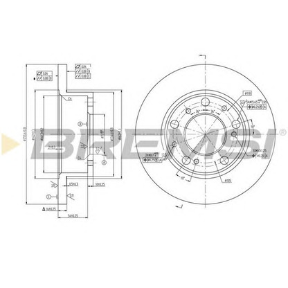 Photo Disque de frein BREMSI DBA063S