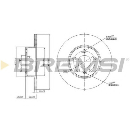 Photo Disque de frein BREMSI DBA067S