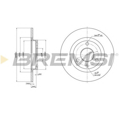 Foto Disco  freno BREMSI DBA132S