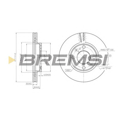 Photo Disque de frein BREMSI DBA158V