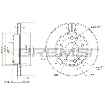 Photo Disque de frein BREMSI DBA191V