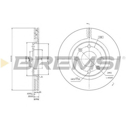 Photo Brake Disc BREMSI DBA192V