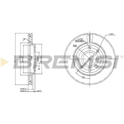 Photo Brake Disc BREMSI DBA214V