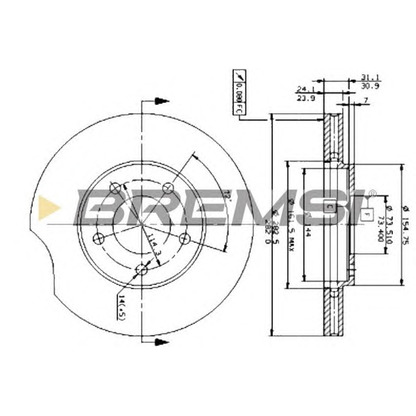 Photo Brake Disc BREMSI DBA366V