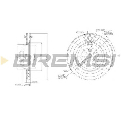 Photo Disque de frein BREMSI DBA521V