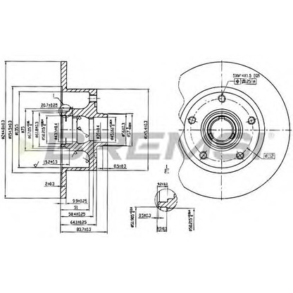 Photo Disque de frein BREMSI DBA830S