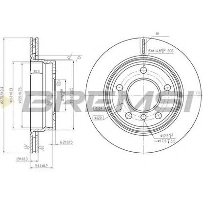 Foto Disco  freno BREMSI DBA831V