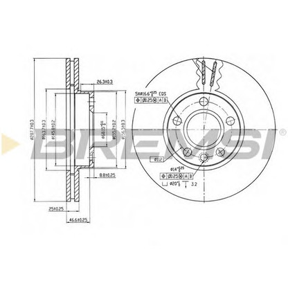 Foto Disco  freno BREMSI DBA846V