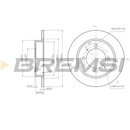 Photo Disque de frein BREMSI DBA886S