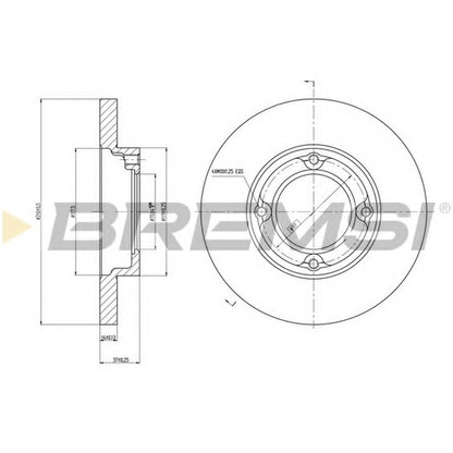 Foto Disco de freno BREMSI DBA968S