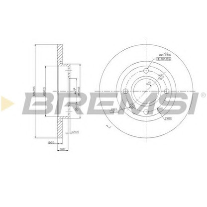 Foto Disco de freno BREMSI DBA995S