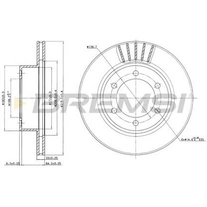 Photo Brake Disc BREMSI DBB008V