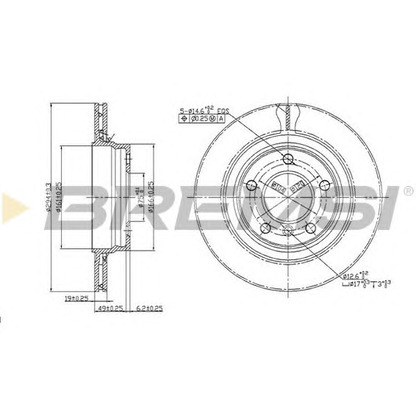 Photo Disque de frein BREMSI DBB073V