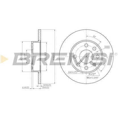 Photo Disque de frein BREMSI DBB129S