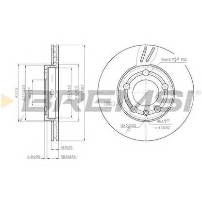 Photo Brake Disc BREMSI DBB164V