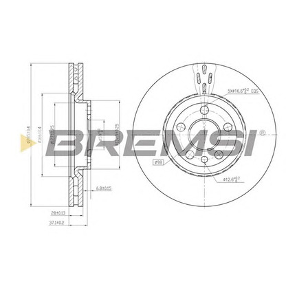 Фото Тормозной диск BREMSI DBB165V