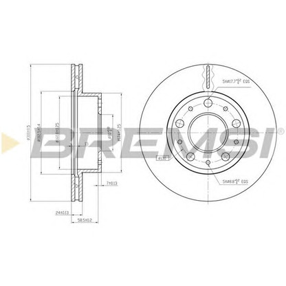 Photo Brake Disc BREMSI DBB171V