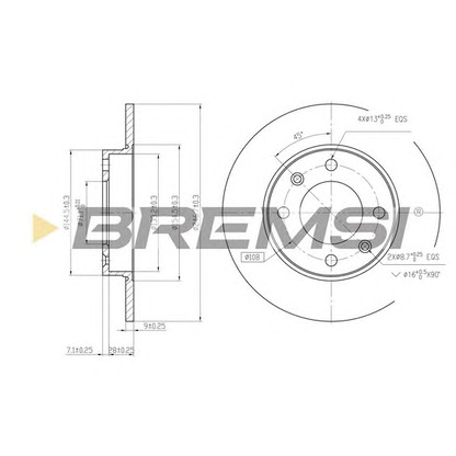 Photo Brake Disc BREMSI DBB178S
