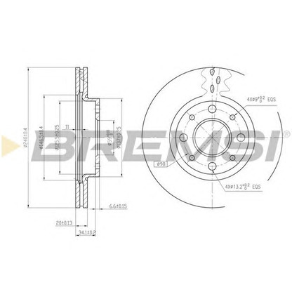 Photo Brake Disc BREMSI DBB179V