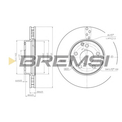 Photo Disque de frein BREMSI DBB252V