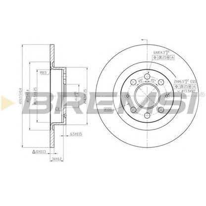 Foto Disco  freno BREMSI DBB299S