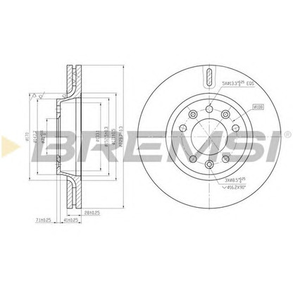 Photo Brake Disc BREMSI DBB601V