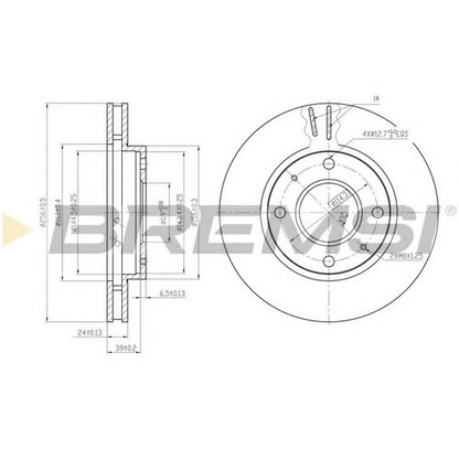 Photo Disque de frein BREMSI DBB621V