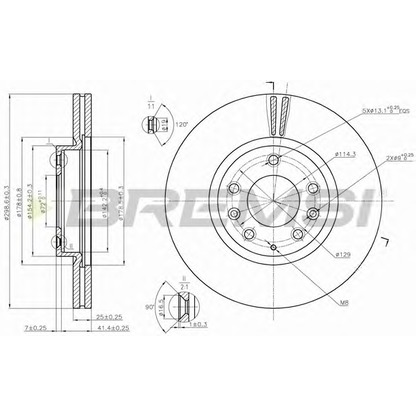 Photo Brake Disc BREMSI DBB739V