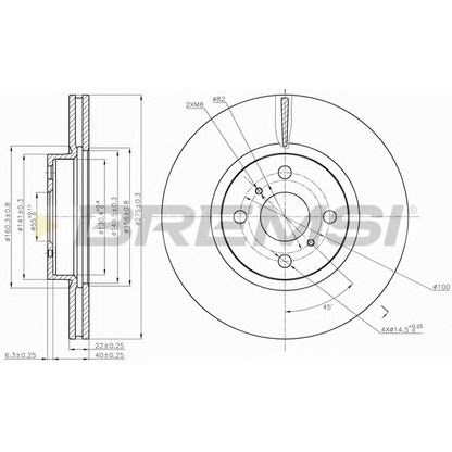 Photo Disque de frein BREMSI DBB780V