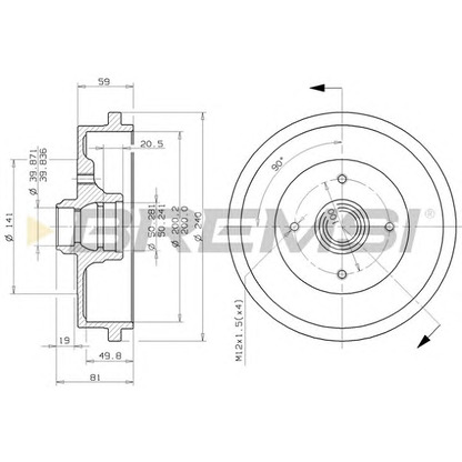 Photo Brake Drum BREMSI DR5244