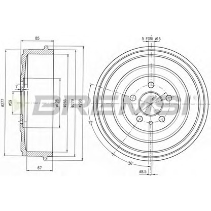 Foto Tambor de freno BREMSI DR5262