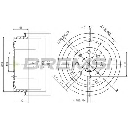 Photo Tambour de frein BREMSI DR5656