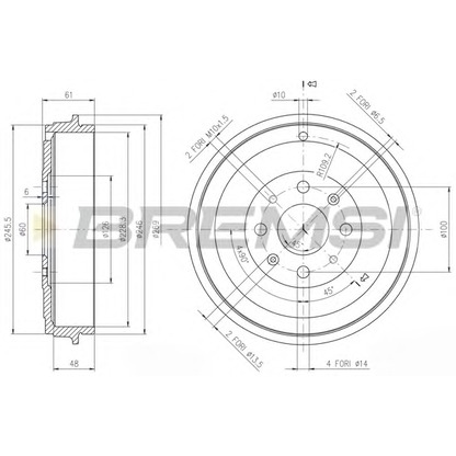 Foto Tamburo freno BREMSI DR5657