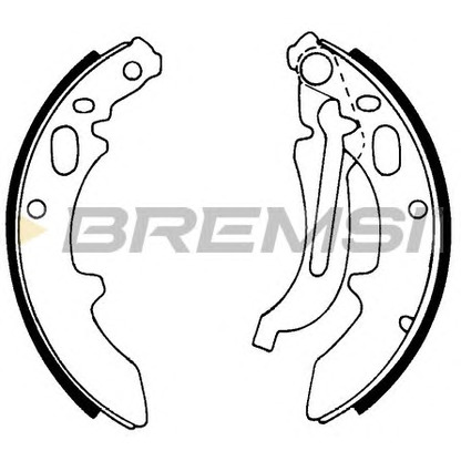 Photo Brake Shoe Set BREMSI GF0012