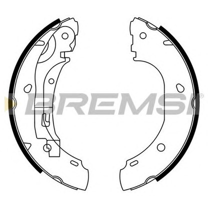 Zdjęcie Zesatw szczęk hamulcowych, hamulec postojowy BREMSI GF0186